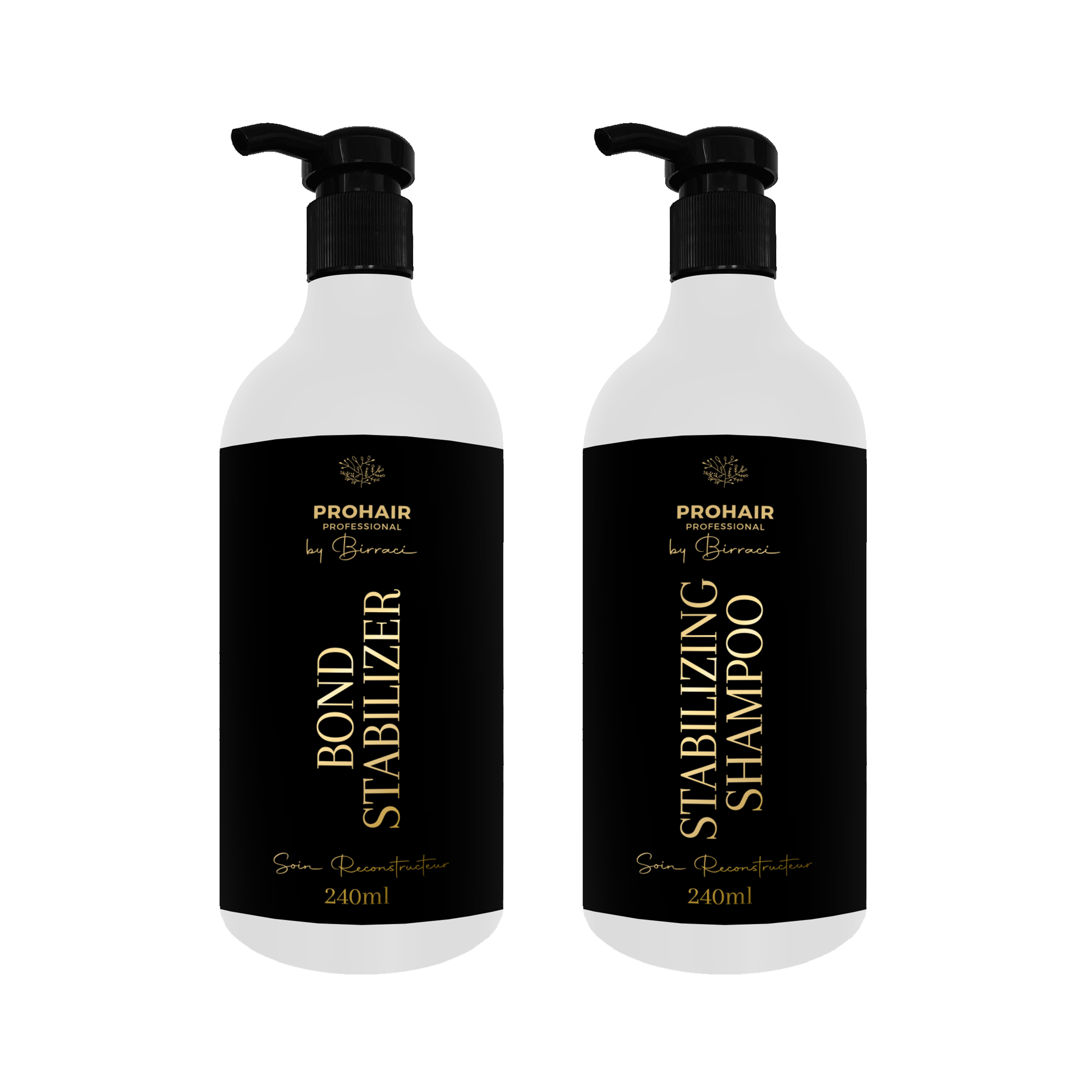Soin reconstructeur Bond Stabilizer + Stabilizing Shampoo by Birraci 2 x 240ml PROHAIR
